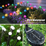 guirlande lumineuse solaire multicolore moderne extérieure boules rondes opaques tige métallique