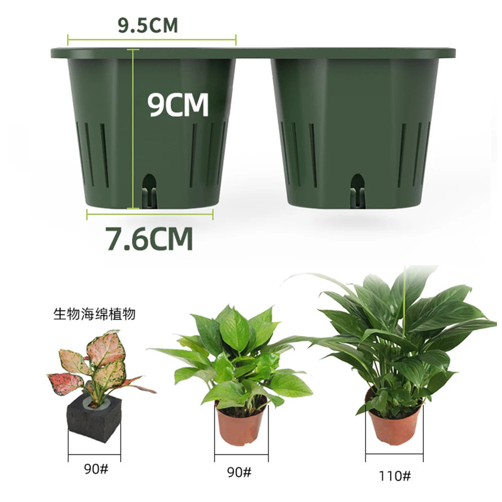 jardinière murale verticale pots suspendus auto arrosage moderne blanc vertclair vertfoncé minimaliste