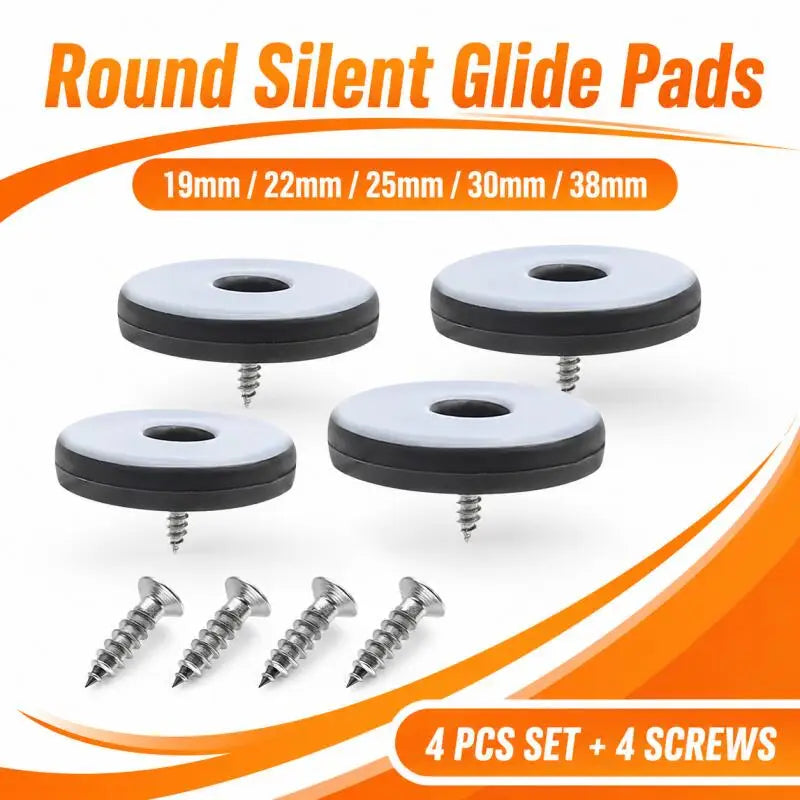pads glisseurs silencieux ronds pieds meubles vis protection sol bleu