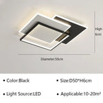 plafonniers led modernes blanc noir géométriques minimalistes éclairage intérieur plusieurs niveaux toucher marche arrêt