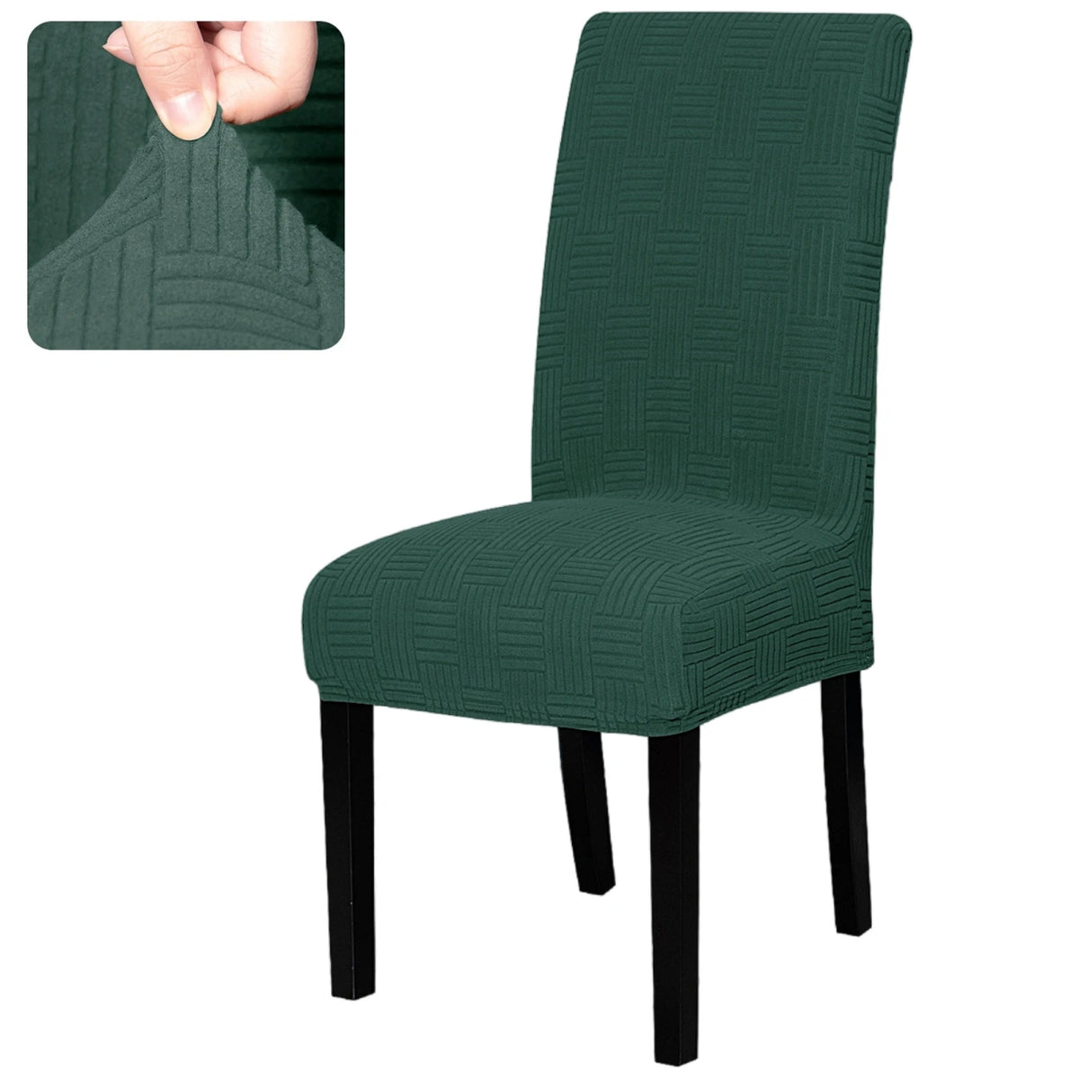 housses chaise marron rayures diagonales moderne elasthanne polyester 45 60cm 35 48cm 10cm