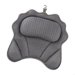 coussin bain blanc gris tissu petits points moderne crochet doux