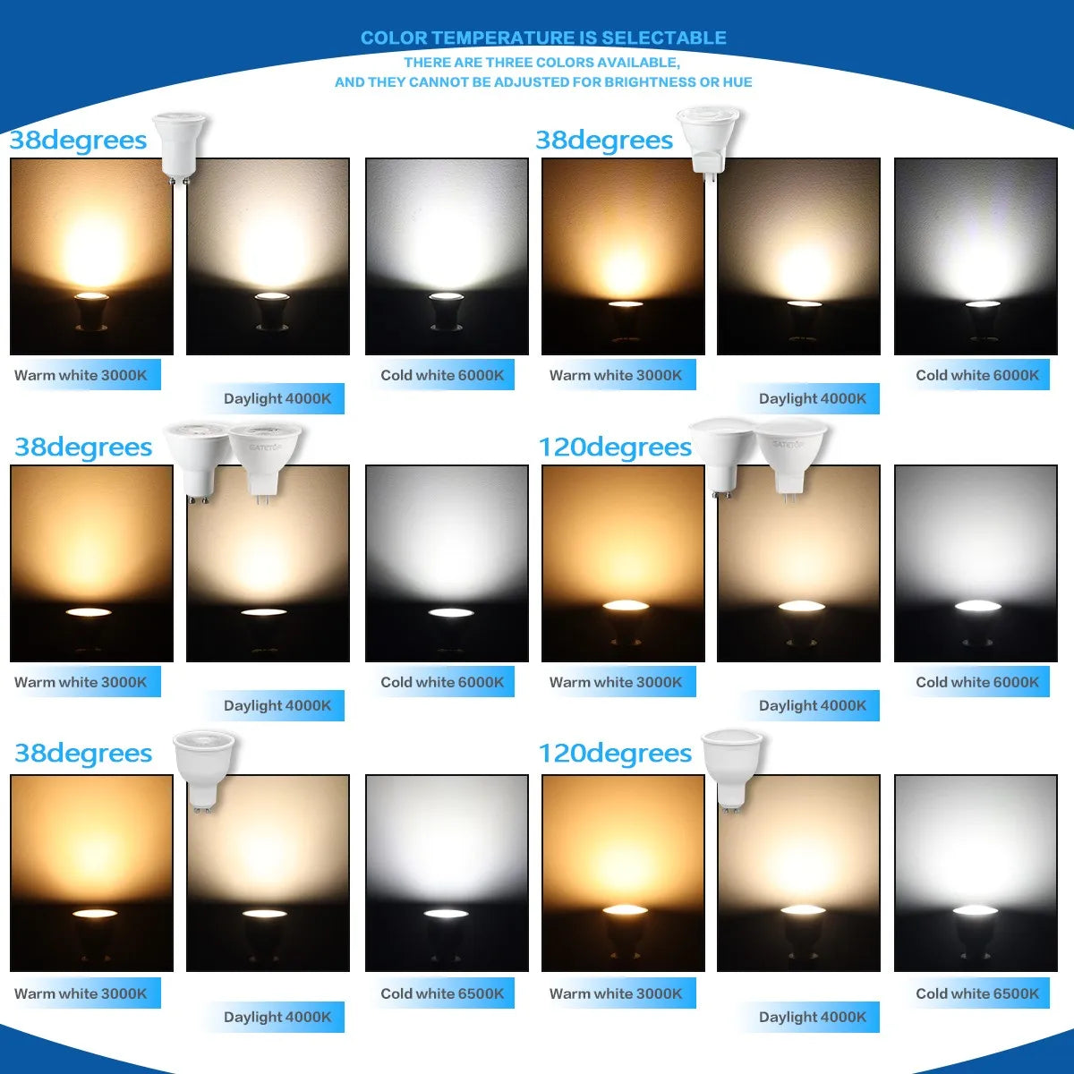 lot ampoules led spot gu11 gu4 blanc éclairage intérieur moderne maison
