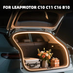 ruban lumineux flexible adhésif blanc moderne coffre arrière voiture led ambiance éclairage intérieur auto