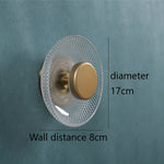lampes murales modernes transparent vert bronze gris éclairage led intérieur alvéoles suspension chambre salon