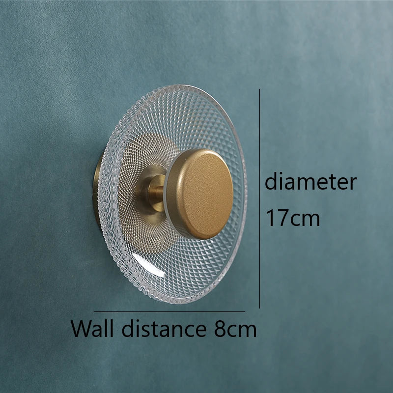 lampes murales modernes transparent vert bronze gris éclairage led intérieur alvéoles suspension chambre salon