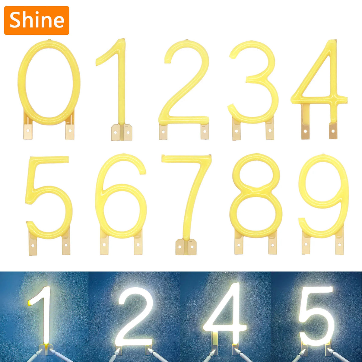 ampoule led numéro lumineuse jaune moderne décoration fête bar restaurant chambre