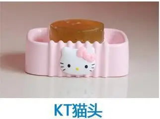 porte savon hello kitty céramique rose fleurs décoration enfantine salle bain mignonne barres verticales