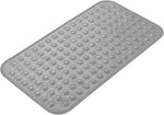 tapis bain moderne perforé gris clair antidérapant lavable salle bain paires trous circulaires PVC