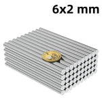aimants argentés modernes 6mm diamètre 2mm épaisseur bricolage tableau blanc