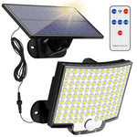 lampe murale solaire 106 led ip65 moderne clips noir abs