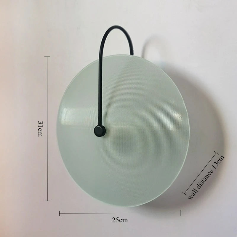 lampe murale moderne transparente rayures fines chambre coucher salle bain éclairage quotidien led verre