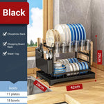 égouttoir vaisselle double niveau assiettes bols tasses verres couverts moderne minimalisteacierinox