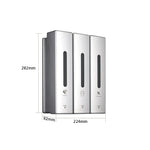 distributeur savon liquide moderne noir blanc adhésif sans perçage grande capacité minimaliste opaques