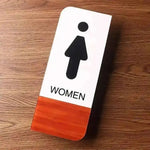 panneau toilettes homme femme adhésif acrylique noir blanc boisclair minimaliste symboles textes