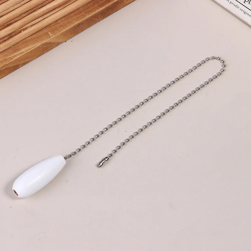 chaîne tirage bois blanc moderne marron noir mat facile ventilateur extension corde