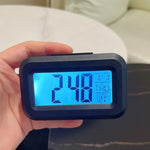 réveil numérique horloge LED moderne alarme timer date température noir bleu rose vert