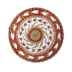 assiette décorative ethnique boho chic motif zigzag couleur naturelle mur cuisine salon maison rustique