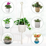 suspensions plantes tissage macramé pots géométriques bohèmes fleurs succulentes verte blanc crème
