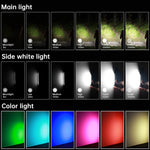lampe torche led noire aimantée éclairage multicolore résistant chocs moderne