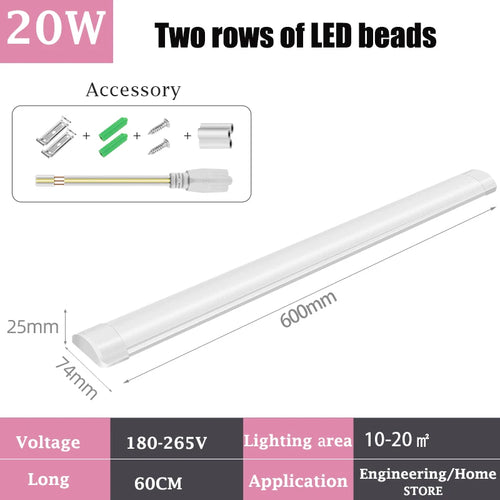 lampe led tube blanc 120cm barre lumineuse cuisine maison entrepôt moderne 100w