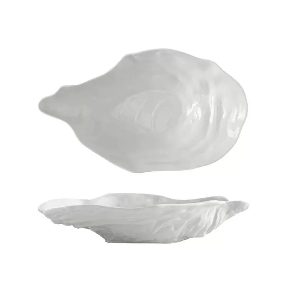 assiette blanc coquille moderne céramique email rangement dessert multifonctionnelle