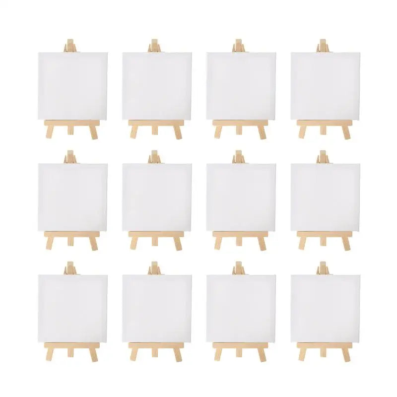 toiles d'art blancs minimalistes 10cm 8cm chevalet peinture artisanale bricolage enfantsécole