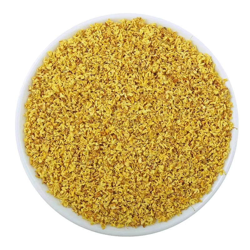 poudre osmanthus jaune doré naturel granules finement uniforme décoration intérieure mariage anniversaire festive