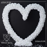 arche decorative coeur roses rouges blanches evenements anniversaires fete mariage deco romantique lettres lumineuses
