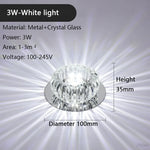 spot led moderne verre transparent argenté effet brillant lumineux surface