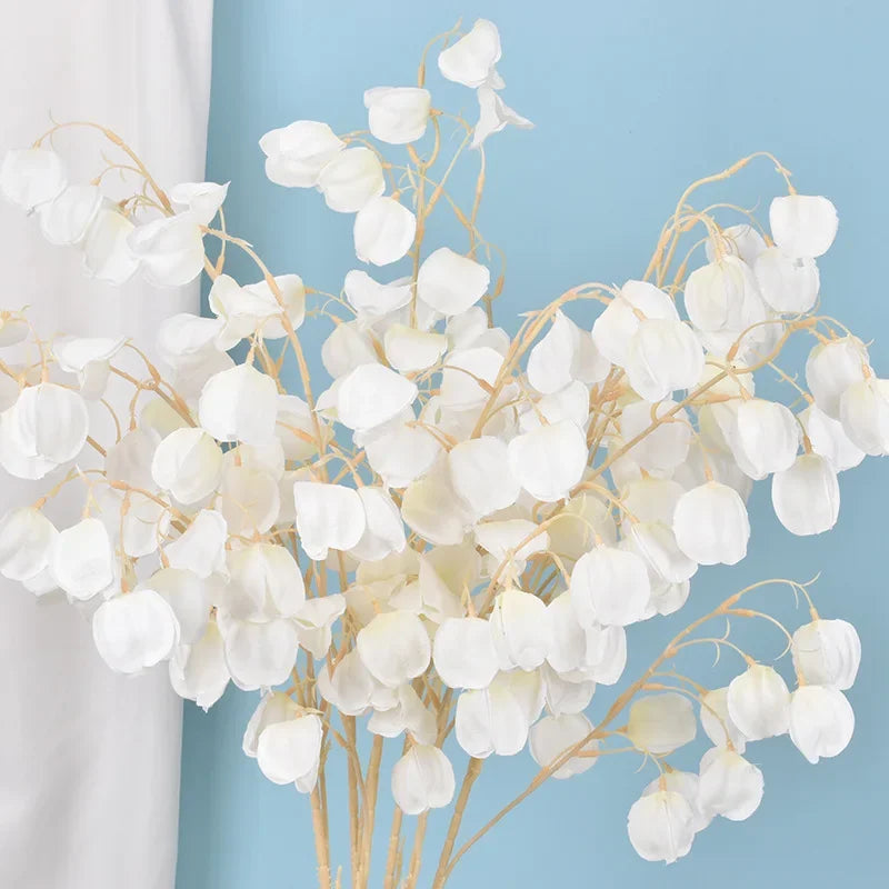 bouquet artificiel moderne rouge blanc rose petites fleurs cloche décoration mariage fête