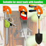 support mur outils tronconneuse scie electrique noir industriel fixations vis garage jardin