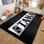 tapis noir blanc gris batterie tama moderne graphique salon chambre 80x120CM