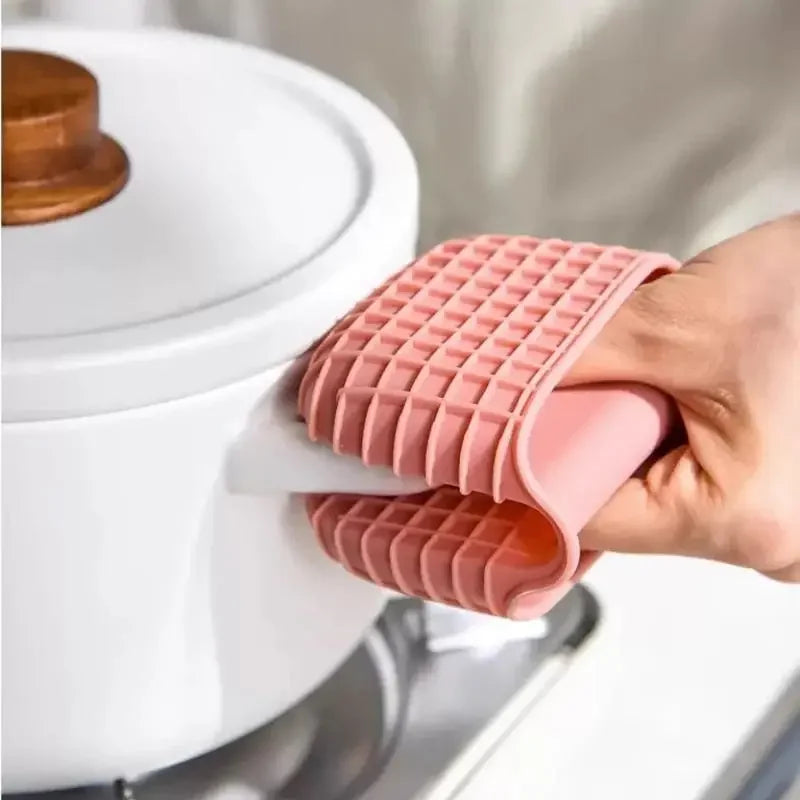 gants cuisine silicone rose bleu gris modernes grille opaques anti chaleur