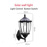lampe murale solaire led or noir texture metallique verre translucent classique vintage ip55