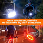 lampe vélo rechargeable usb clip noir rouge moderne étanche sécurité extérieur