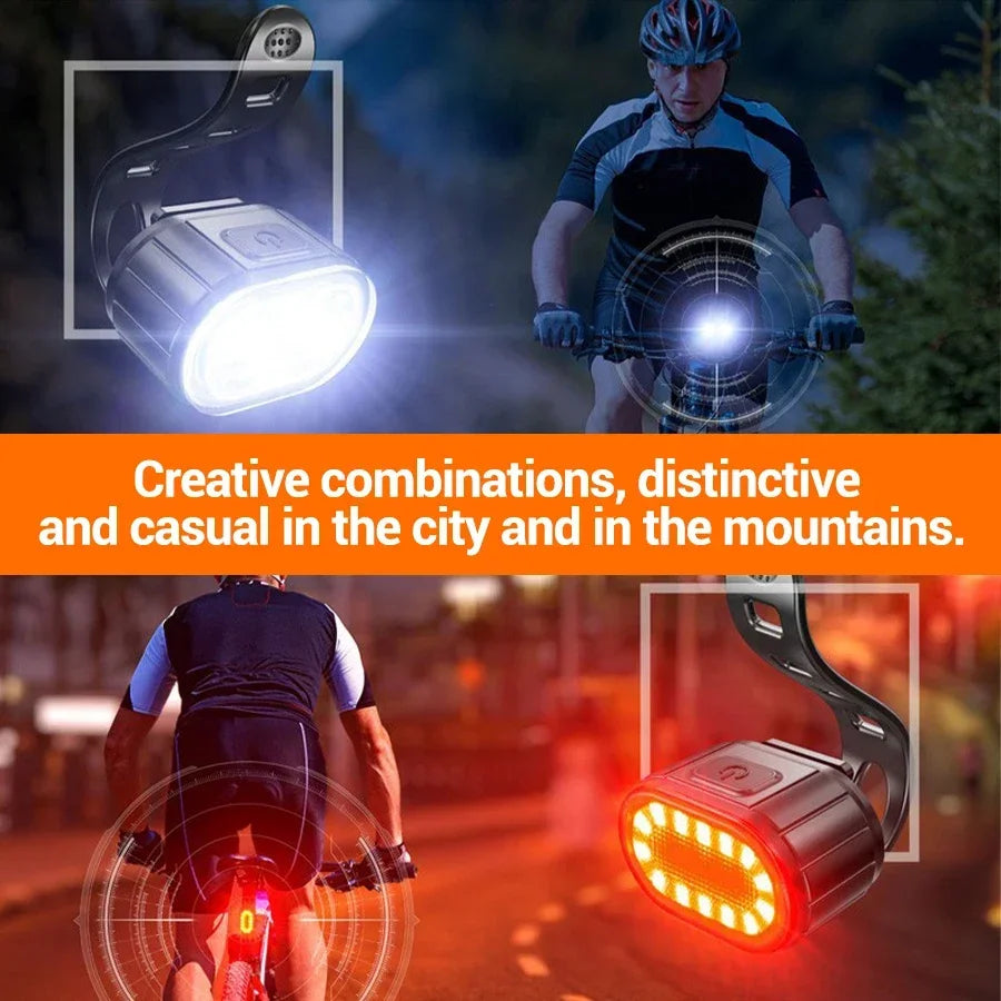 lampe vélo rechargeable usb clip noir rouge moderne étanche sécurité extérieur