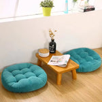 coussin rond velours bleu turquoise anti décubitus polyester doux moderne adultes