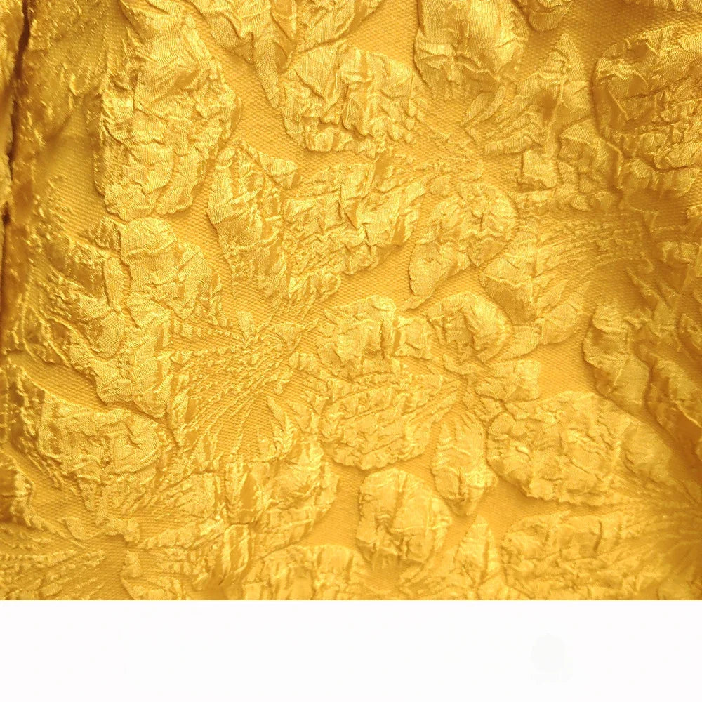 tissu polyester brocart fleurs relief bleu marine rose clair beige gris rouge jaune doré