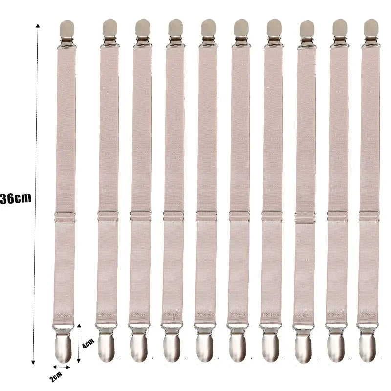 attaches lit clips métalliques couleur noir blanc beige pack 10pcs fixations housse matelas