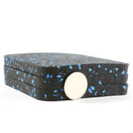 tapis entraînement sportif caoutchouc noir bleu motifs granuleux utilitaire fitness