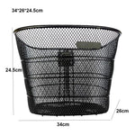 panier vélo noir maille métallique clips fixation moderne durable réglable arrière facile