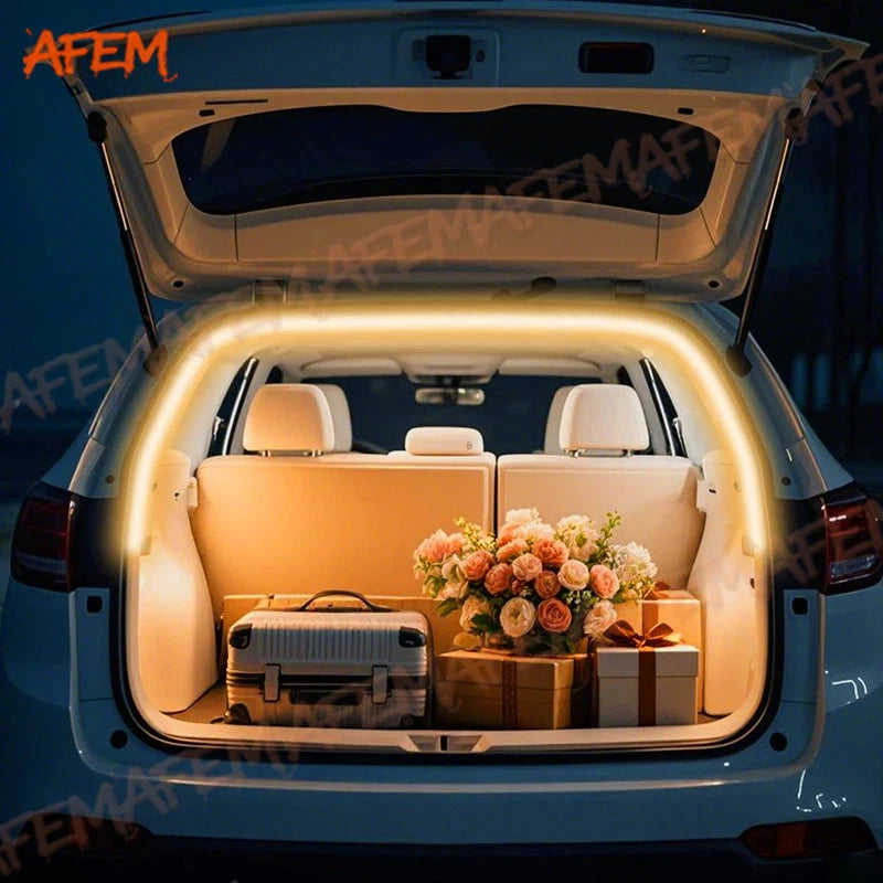 bande lumineuse flexible led or jaune doré adhésive moderne minimaliste echangement voiture
