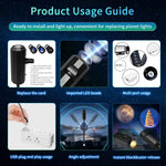 projecteur étoiles usb led lampe veilleuse nuit moderne ambiance halloween noël vacances chambreextérieur