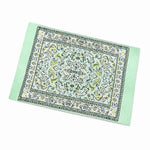 tapis miniature floral tissé classique couleurs vives franges accessoire poupée ornements géométriques 10.7cm 7cm