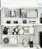 boîtes rangement transparentes blancs moderne coton tiges maquillage pochettes pinceaux ustensiles cuisine imperméables abs