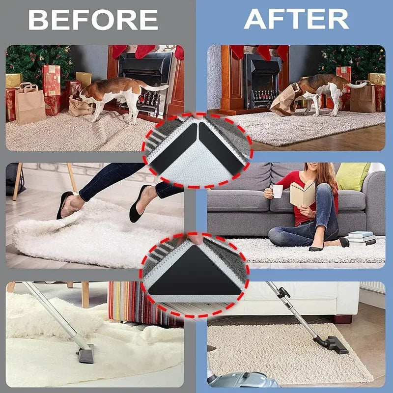 tapis antidérapants moderne pièces adhésifs beiges gris texture douce épais respectueux environnement