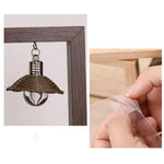cadre photo double face bois marron rustique suspendu élément décoratif petite lampe cœur bois