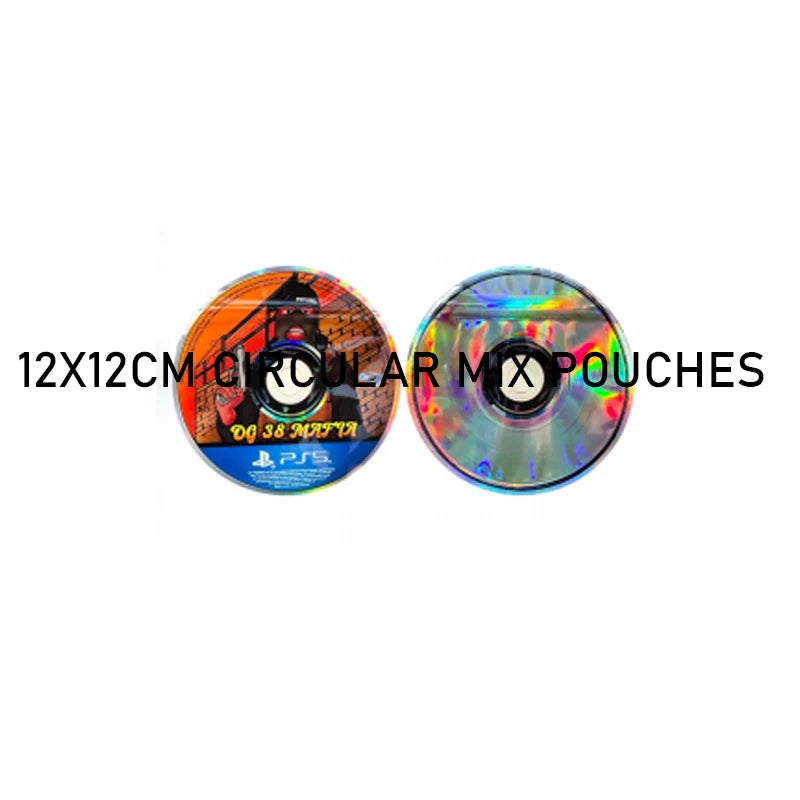 pochettes circulaires multicolores grand theft auto 12x12cm sacs épices poudres alimentaires festifs modernes