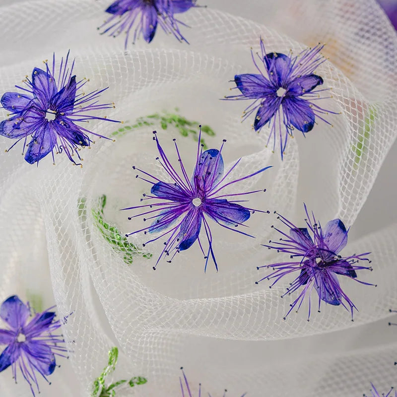 fleurs artificielles violet bleu rouge modernes decoration intérieur anniversaire pressées naturelles